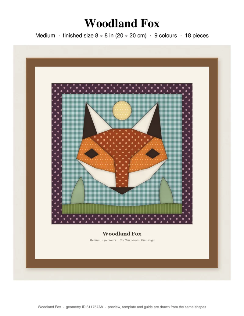Woodland Fox finished preview page